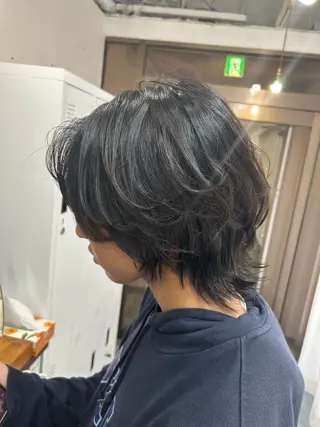 ミディアム メンズ CECIL hair なんば店所属・メンズパーマ 艶髪☆店長☆有馬のヘアスタイル