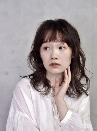 ミディアム 髪質改善/ヘアケア coiiはしもとはなのヘアスタイル