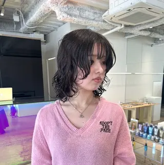 ミディアム パーマ ANY/須田 麻人/ハードパーマのヘアスタイル