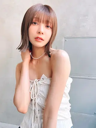 カラー 森田翔斗 顔周りレイヤーのヘアスタイル