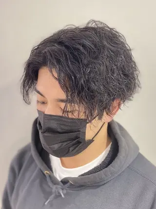 ショート パーマ HAIR＆MAKE EARTH元住吉所属・earth元住吉店長 掛川大輝のヘアスタイル