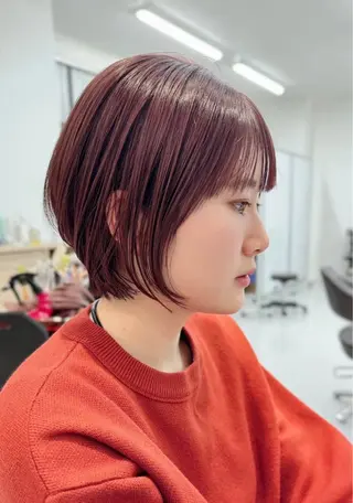 ショート 山崎結菜 🫧透明感カラーのヘアスタイル