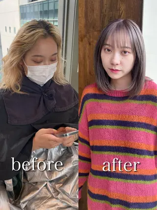 ミディアム 【1日2名様限定】 AFLOAT白川雄副のヘアスタイル