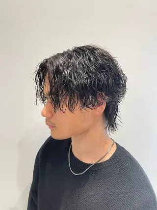 パーマ メンズ 無料ショートモデル 募集中❗️秋山ひらいのヘアスタイル