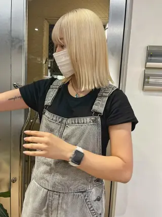 ショート ハイトーンNo.1✨ パーマ✨イマイタツヤのヘアスタイル