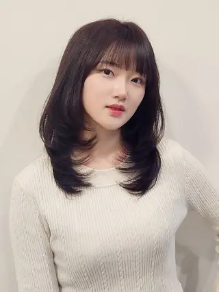 ミディアム レイヤー/ショート /韓国ヘアー野口勇真のヘアスタイル