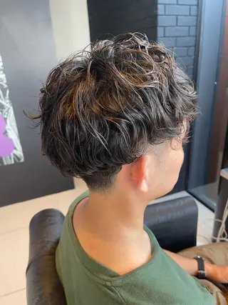 パーマ メンズ 三好 達也のヘアスタイル