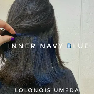 セミロング カラー Lolonois梅田 /Okazaki:)のヘアスタイル