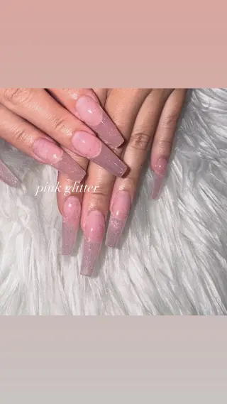 ロング LaLa Peach 崎原のネイルデザイン