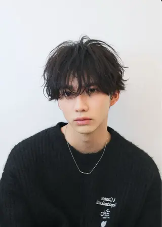 パーマ メンズ AITOKYO 天神大名所属・匠/ショウ 曲がる縮毛矯正のヘアスタイル