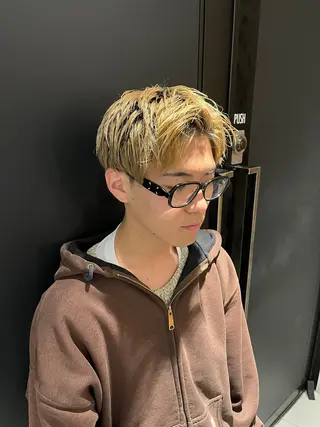 ショート メンズ るり 暗髪・艶カラーのヘアスタイル