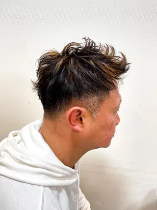 ショート パーマ メンズ メンズパーマ 赤司 泰樹のヘアスタイル