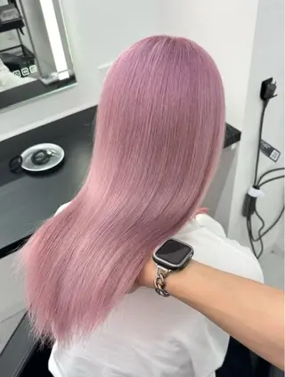 セミロング カラー 【美髪ハイトーン】 髪質改善/大和🎀のヘアスタイル