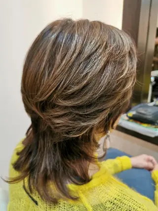 ミディアム カラー 森下 勝誠のヘアスタイル