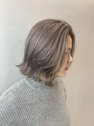 ミディアム カラー Stir Maison 大宮所属・ryuma/ボブ /透明感カラーのヘアスタイル