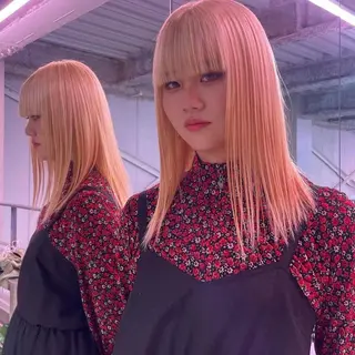 ミディアム カラー 花香竜太/エクステ /ハイトーンカラーのヘアスタイル