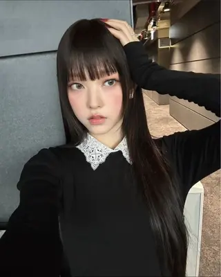 ロング カラー パーマ ヘアアレンジ メンズ キッズ 上品＆韓国風 🥀海心🥀のヘアスタイル