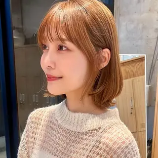 ショート カラー 🌱小顔ヘア/ボブ ミディアム/双葉🌱のヘアスタイル