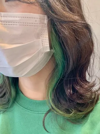 ミディアム カラー 縮毛矯正×艶カラー /中村勇太のヘアスタイル