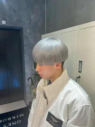 ミディアム カラー メンズ 👑垢抜け韓国ヘア ハッシュカット唯澄のヘアスタイル