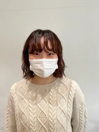 ショート パーマ 暖色カラー/似合わせ カット/名古屋/辻のヘアスタイル