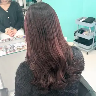 セミロング カラー Natsuki🤍 透明感×艶カラー🫧のヘアスタイル