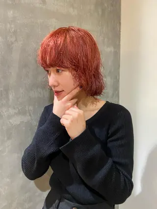 ショート カラー パーマ 松村 澪里のヘアスタイル