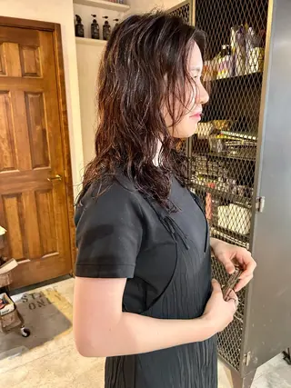 ミディアム カラー パーマ メンズヘア/レイヤー /ボブ山内春輝のヘアスタイル