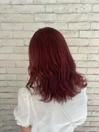 ミディアム カラー 🧃暖色カラー/🪷 アレンジ/ yunaのヘアスタイル