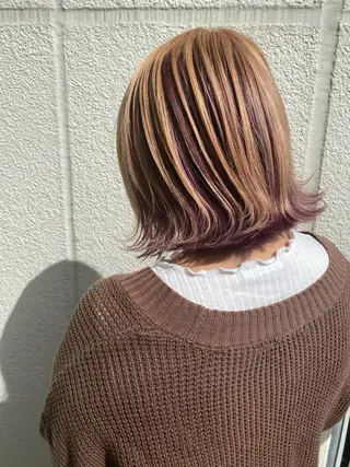 ショート カラー Eleanor立川北口所属・🦋YUI 髪質改善 ブリーチ 着付け🦋のヘアスタイル