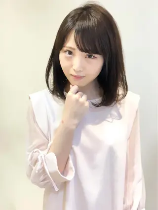 ミディアム カラー ディレクター ノナカのヘアスタイル