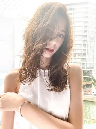 セミロング カラー パーマ ヘアアレンジ メンズ キッズ ネイル マツエク・マツパ 韓国ヘア🫧 KAZUTOのヘアスタイル