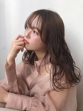 ロング カラー 梅田美容室 山崎海波のヘアスタイル