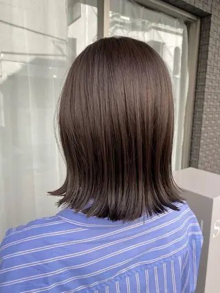 ショート カラー グレージュ/透明感/ 韓国ヘア/RISAのヘアスタイル