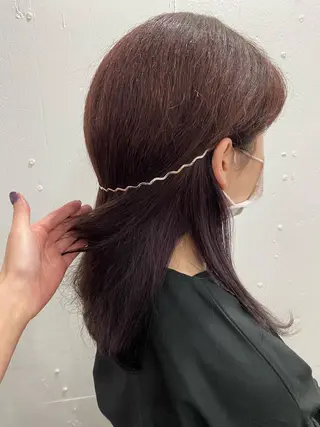 ロング カラー 透明感カラー名駅 名駅みゆのヘアスタイル