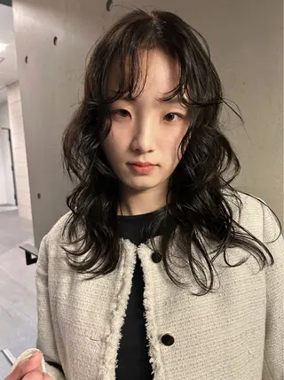セミロング sano rikitoのヘアスタイル