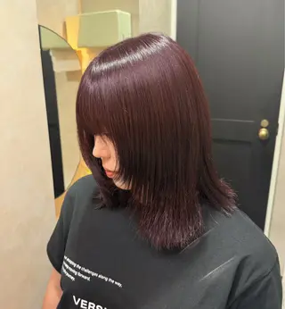 ミディアム カラー 🪐韓国ラベンダー艶 カラー/加野彩果🪐のヘアスタイル