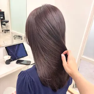 セミロング ヘアアレンジ🪽🎀 艶カラー/天王寺のヘアスタイル