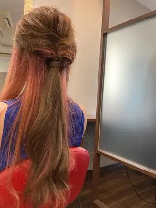 ロング カラー 藤森 達也のヘアスタイル