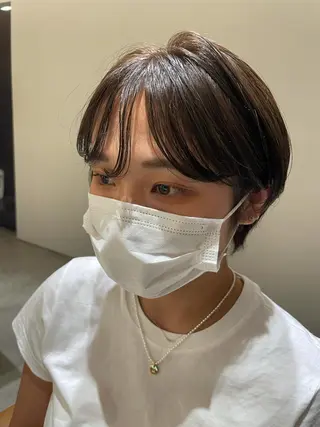 ショート カラー 銀座/ハイトーン ミツイハルトのヘアスタイル