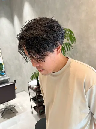 ミディアム パーマ メンズ パーマ率80%【齋藤 悠斗】のヘアスタイル