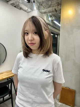 ミディアム 暖色カラー/レイヤー カット☁️MEI☁️のヘアスタイル
