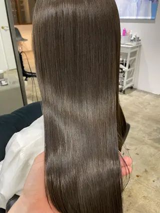 ロング カラー 顔まわり/艶カラー スズキサトミのヘアスタイル