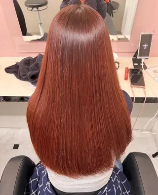 ミディアム カラー ヘアアレンジ 🩵ダメージレス艶感 ハイトーン🩷のヘアスタイル