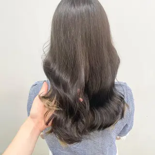 セミロング カラー 乾かすだけで美髪✨ 髪質改善専門/鈴木遼のヘアスタイル