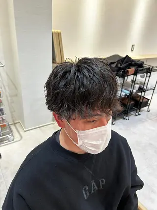 ショート パーマ メンズ AI TOKYO  横浜店所属・メンズ支持数No.1 👑リュウ👑のヘアスタイル