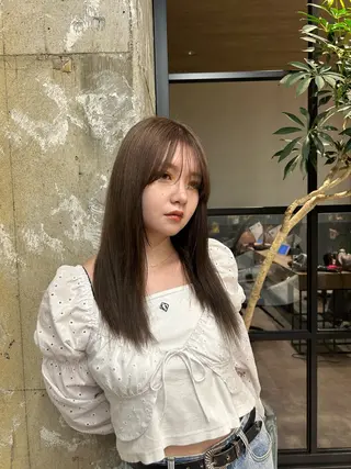 カラー グレージュ┆うる艶 ┆ゆうはのヘアスタイル