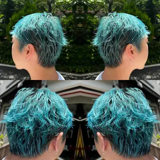 ショート カラー メンズ "PEPPU "所属・派手髪、ハイトーン ショートヘアShinのヘアスタイル