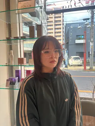 ミディアム ️🩵RINKA/ ハイトーンカラー🩵のヘアスタイル