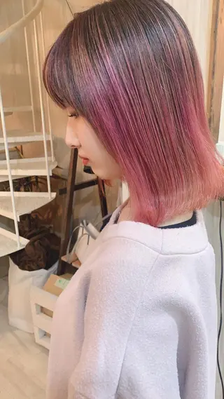ミディアム カラー ヘアアレンジ nico  原宿所属・nico【代表】 市川　拓也のヘアスタイル